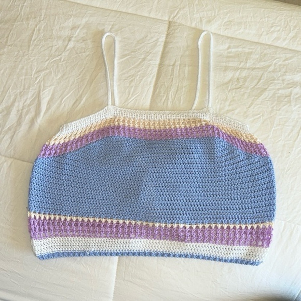 Zara festival crochet knit crop top